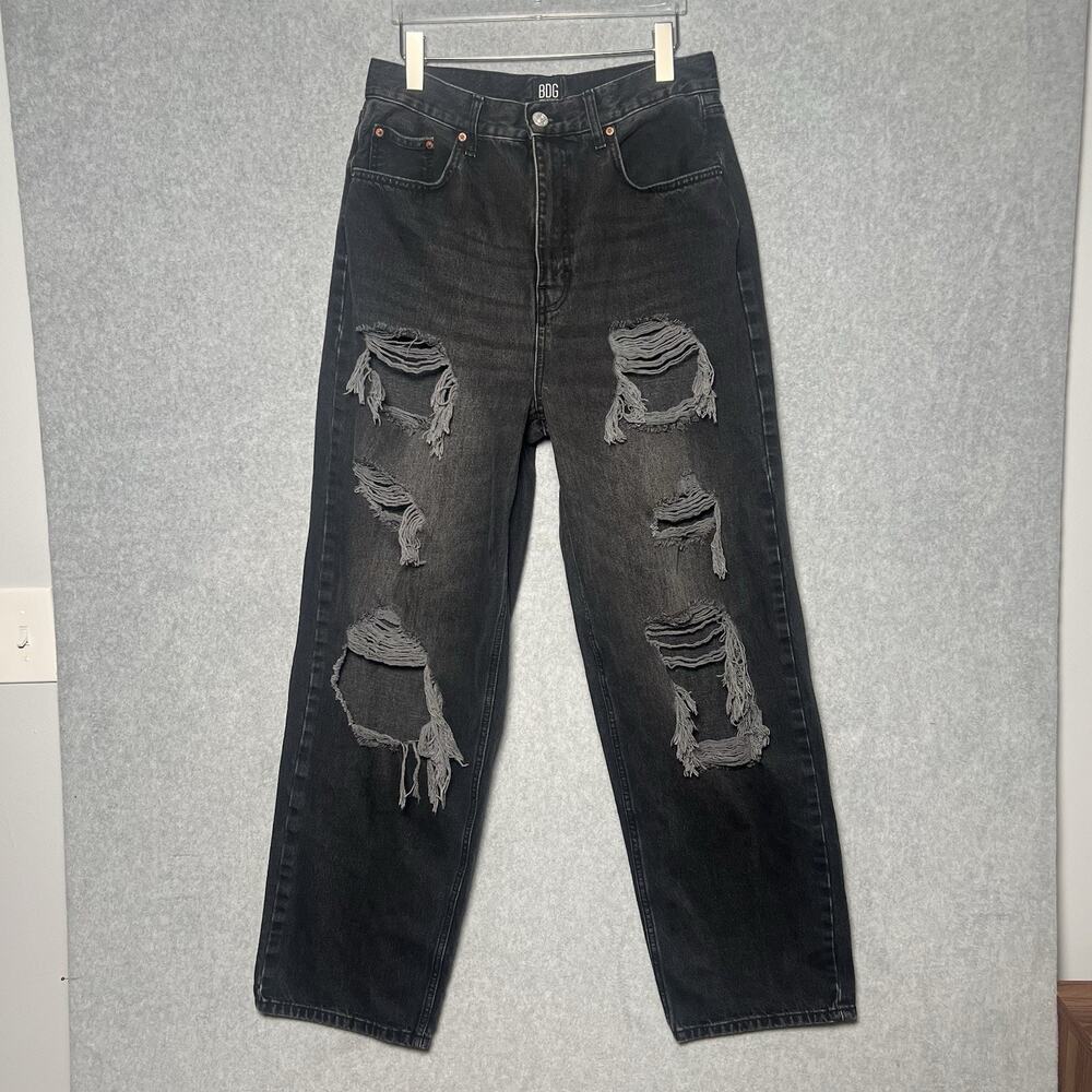 BDG Urban Outfitters Womens W31 Black Boyfriend Jeans Ripped Y2K Grunge